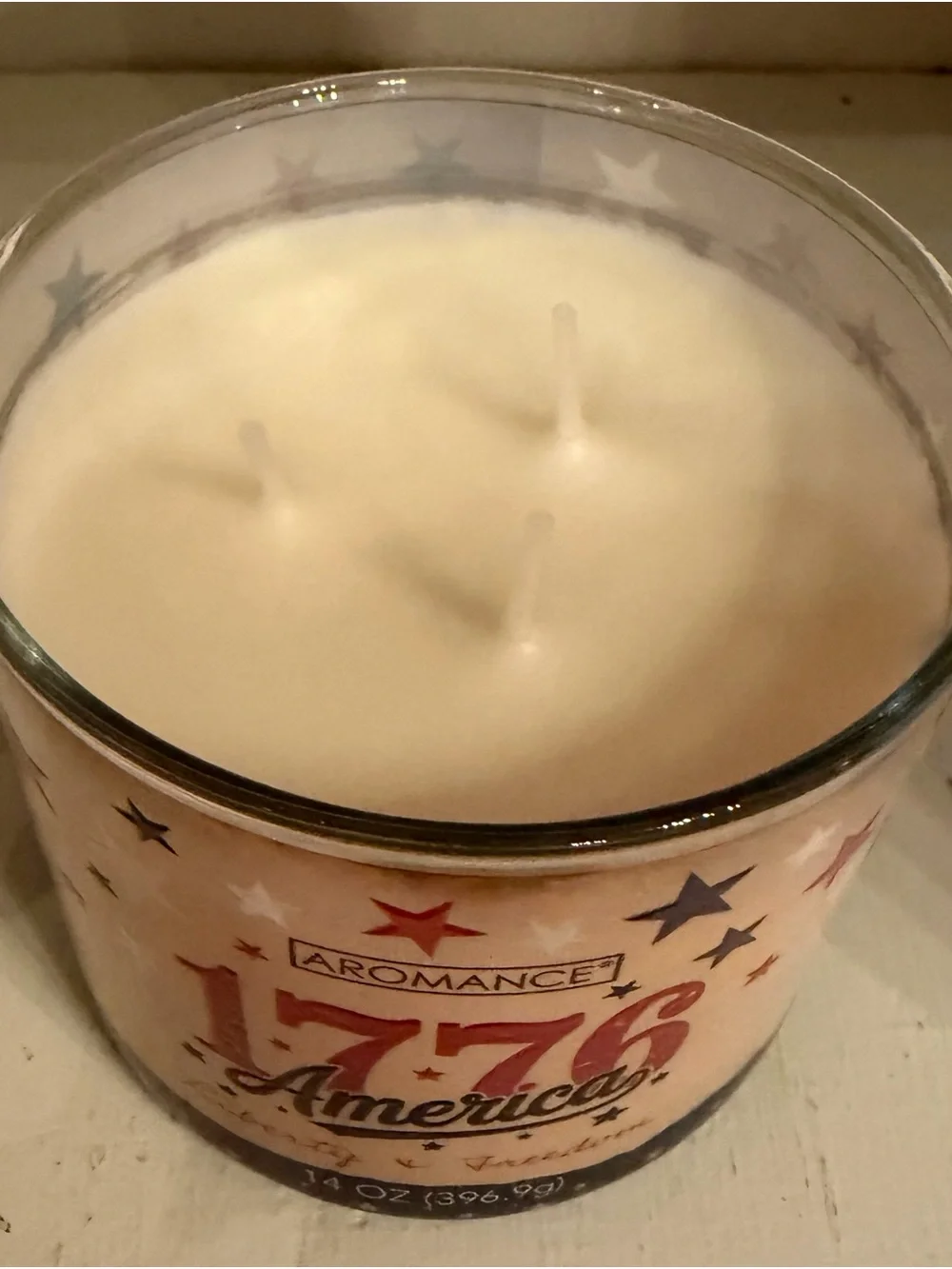 Aromance 1776 America Scented Candle - Patriotic Red, White & Blue